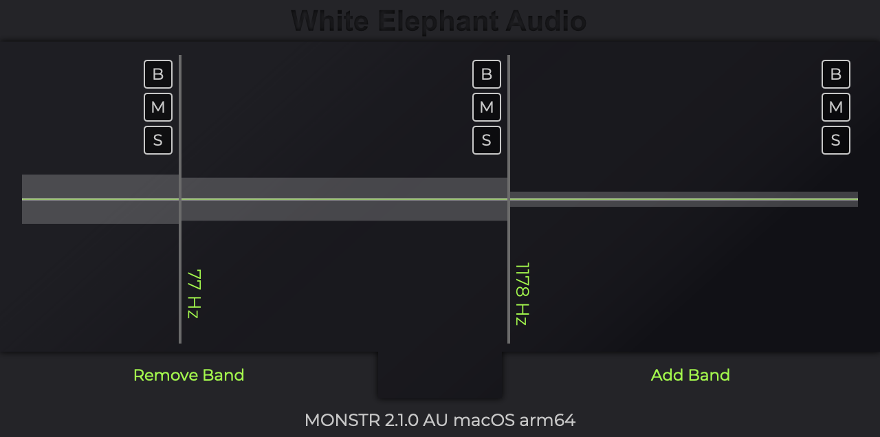 Screenshot of MONSTR's stereo width meters